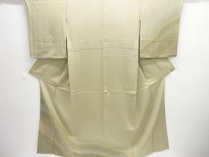 未使用品　仕立て上がり　作家物　よろけ縞模様一つ紋単衣訪問着